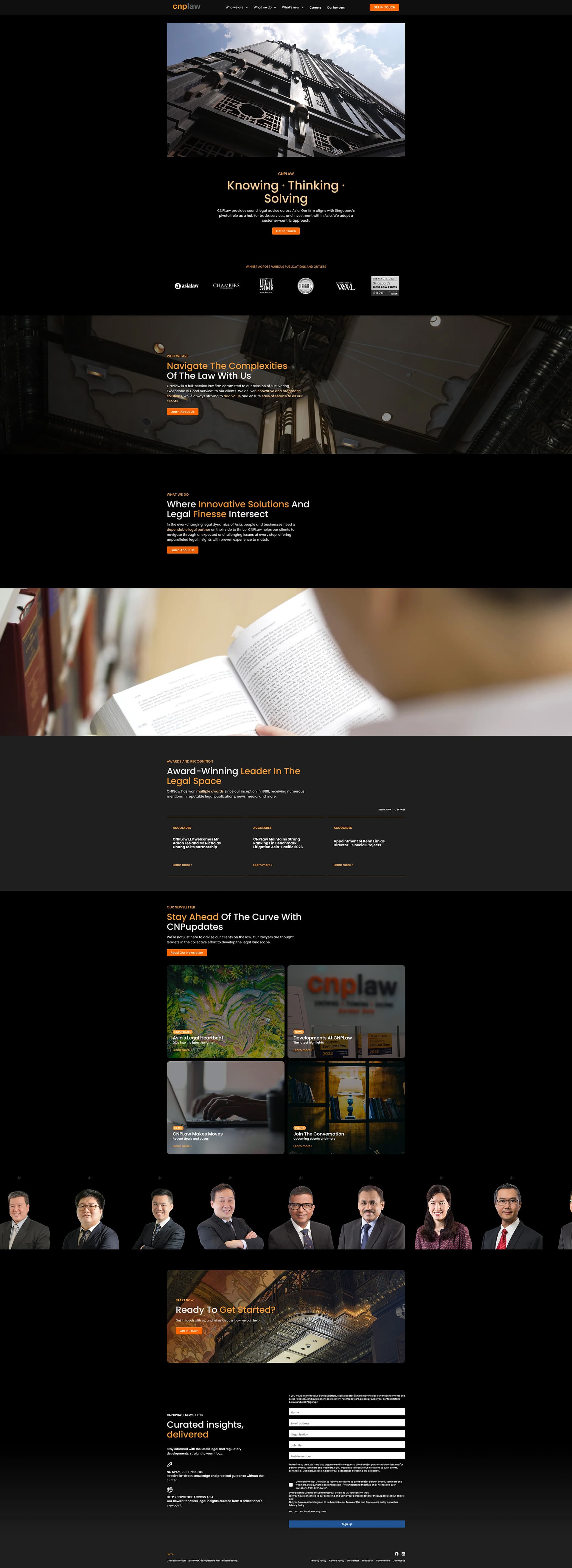 CNP Law website homepage