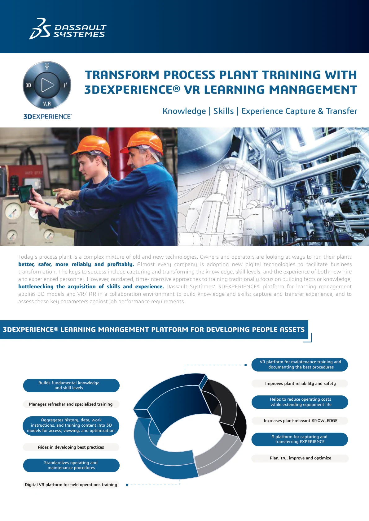 3DEXPERIENCE VR learning management brochure cover