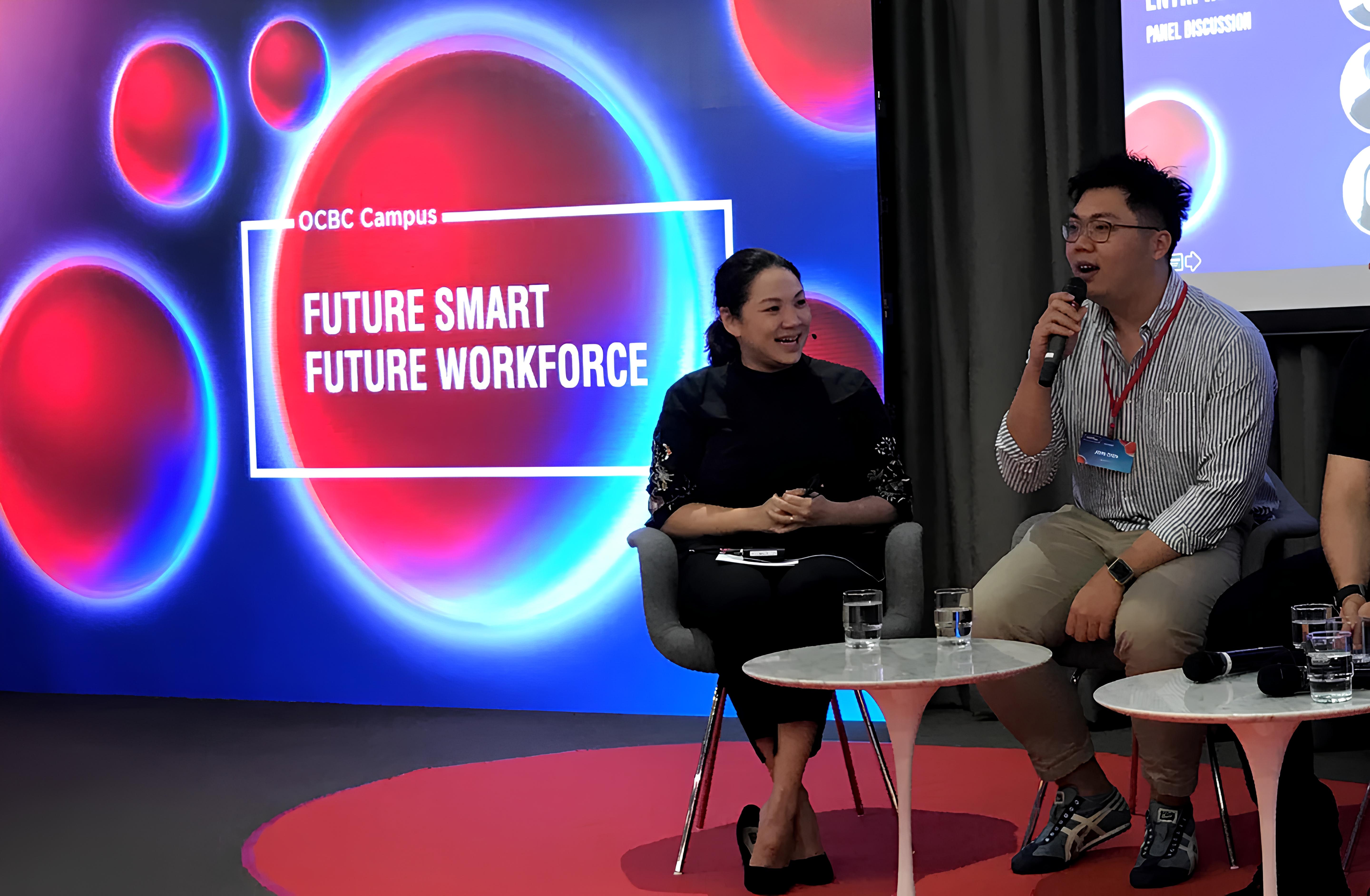 John Chen speaking at the OCBC Future Smart Future Workforce panel
