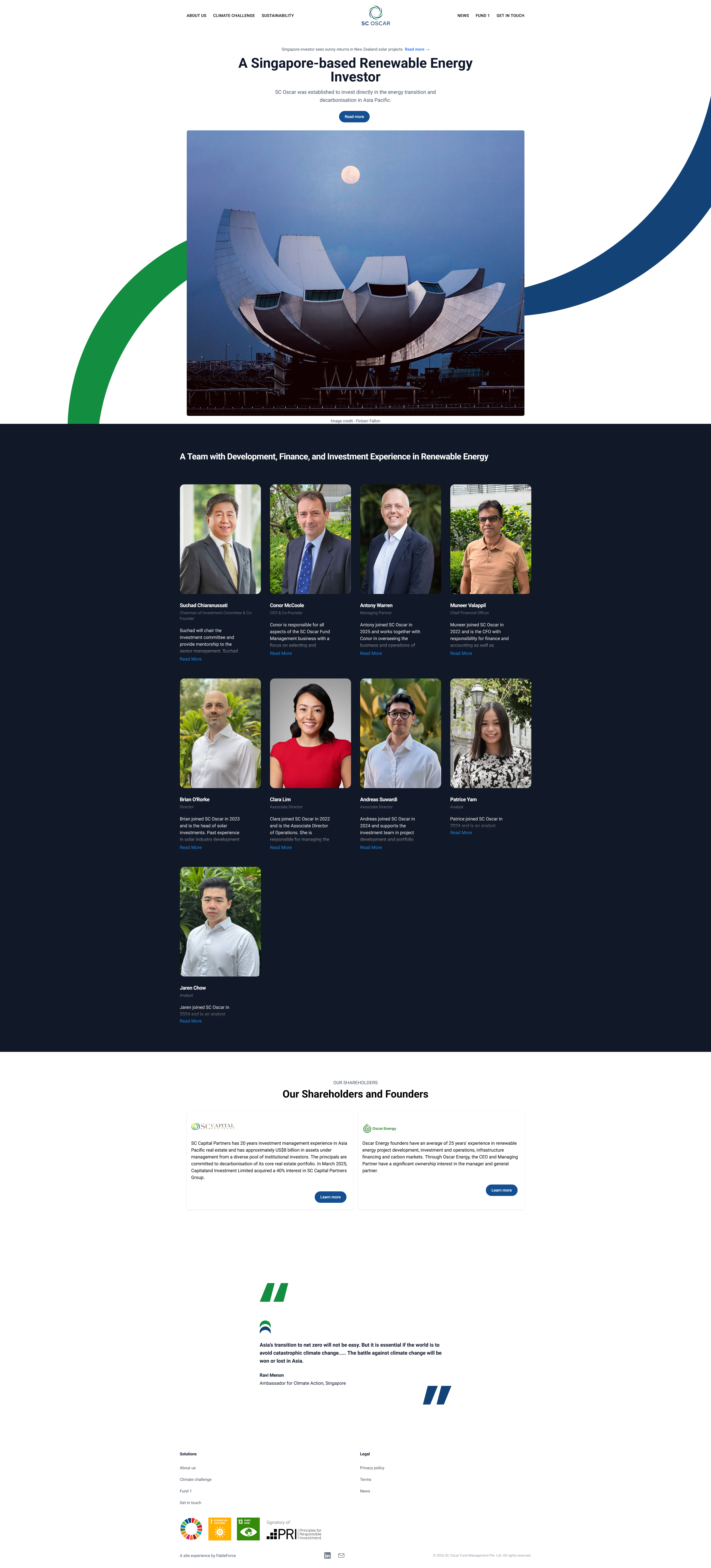 SC Oscar homepage before the website revamp